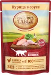 Влажный корм, Nature's Table (Нейчес Тейбл) 85 г для кошек курица в соусе