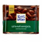 Шоколад, Ritter Sport (Риттер Спорт) 100 г с цельным миндалем молочный